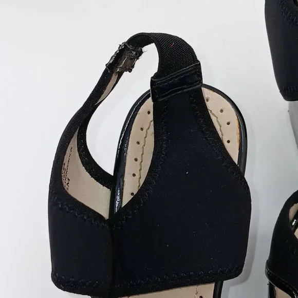 ADRIENNE VITTADINI BLACK PLATFORM SANDALS SIZE 7.5M - Picture 11 of 16